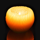 clean burning pure beeswax round candle