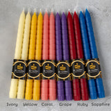 Oasis 12" Pure Beeswax Tapers Labelled