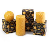 incandescence 3 candle set round and pillars