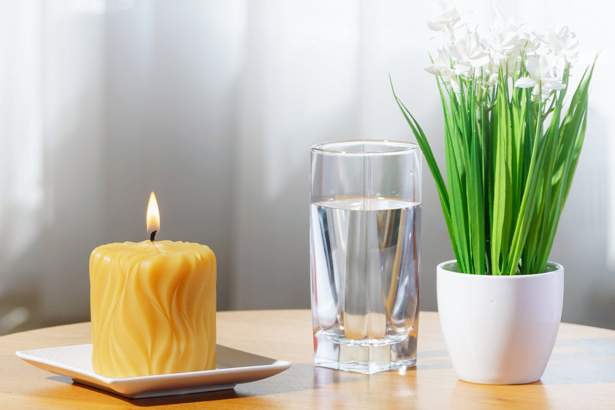 Incandescence 3"x3" Pure Beeswax Pillar Candle BC Candles