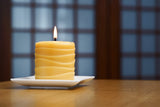 clean burning oasis 3" inch pure beeswax pillar candle