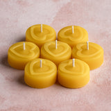 pure beeswax tealights arrangement