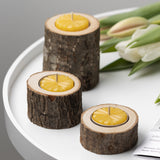Three pure beeswax tealights in holders