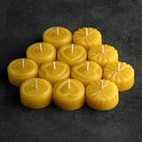twelve pure beeswax tealights