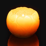 clean burning pure beeswax round candle