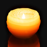clean burning round pure beeswax candle