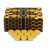 96 pure beeswax tealights in aluminium cups