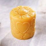 love pure beeswax 3 inch pillar candle