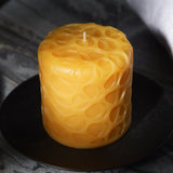 pebbles 3 inch pure beeswax pillar candle