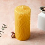 incandescence 3x6 pure beeswax pillar candle