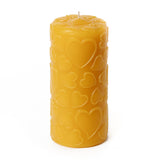 love 3x6 pure beeswax pillar candle