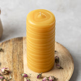 oasis 6 inch pure beeswax pillar candle