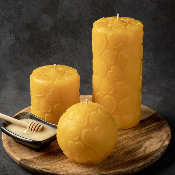 Love 3.5 Pure Beeswax Round Candle – BC Candles