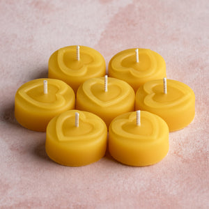 Heartmelters pure beeswax tealights
